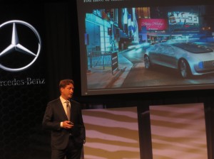 Ola Källenius, Member of the Board of Management for Daimler AG, Head of Global Marketing and Sales for Daimler Cars , also discussed the Mercedes F015 Concept Car. Fully designed with autonomous driving in mind, the F015 represents Mercedes’ vision for luxury driving in the age of self-driving cars.   