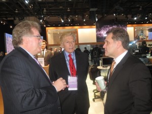 LIASE’s John Bukowicz (right), Vic Doolan (middle), and AUDI Director Strategy, Mr. Reinhard Fischer, together at the Detroit Auto Show.