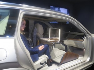 The XC90 can remove the front seat to provide back seat passengers with plenty of leg room. 