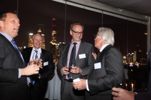 The Dinner was an opportunity for executives to discuss business in an informal setting. Left to right: Lumileds, Sr. Director R&D Automotive, Dr. Peter Stolk, Triton Private Equity, Industrial Adviser, Anders Jonsson, Lean Nova, Vice President, Jan Bengtsson; and, RAI Industry Platform, Chairman of the Board, Eddy van der Vorst.