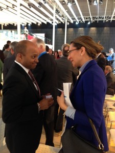 Ford Motors Group Vice President and Chief Technical Officer Raj Nair discussing with LIASE Asia MD Vanessa Moriel.