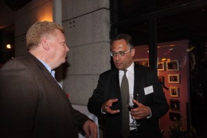 Jato (Shanghai) Consulting Co., Ltd., President Greater China, Keith Lomonson talking with JSC (Shanghai) Automotive Consulting Co., Ltd., Managing Director, Jochan Siebert.