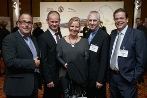 Wolfgang Doell, President and MD Europe, LIASE Group (rightmost) standing with Michael Earp, Chief Executive, Magma People (second from the right) and a group of delegates.