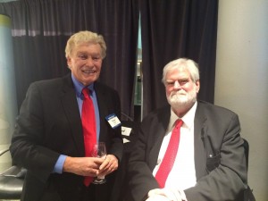 Vic H. Doolan, Non-Executive Member of the Board, LIASE Group, posing with Keith Crain, Founder, Crain Communications Inc.