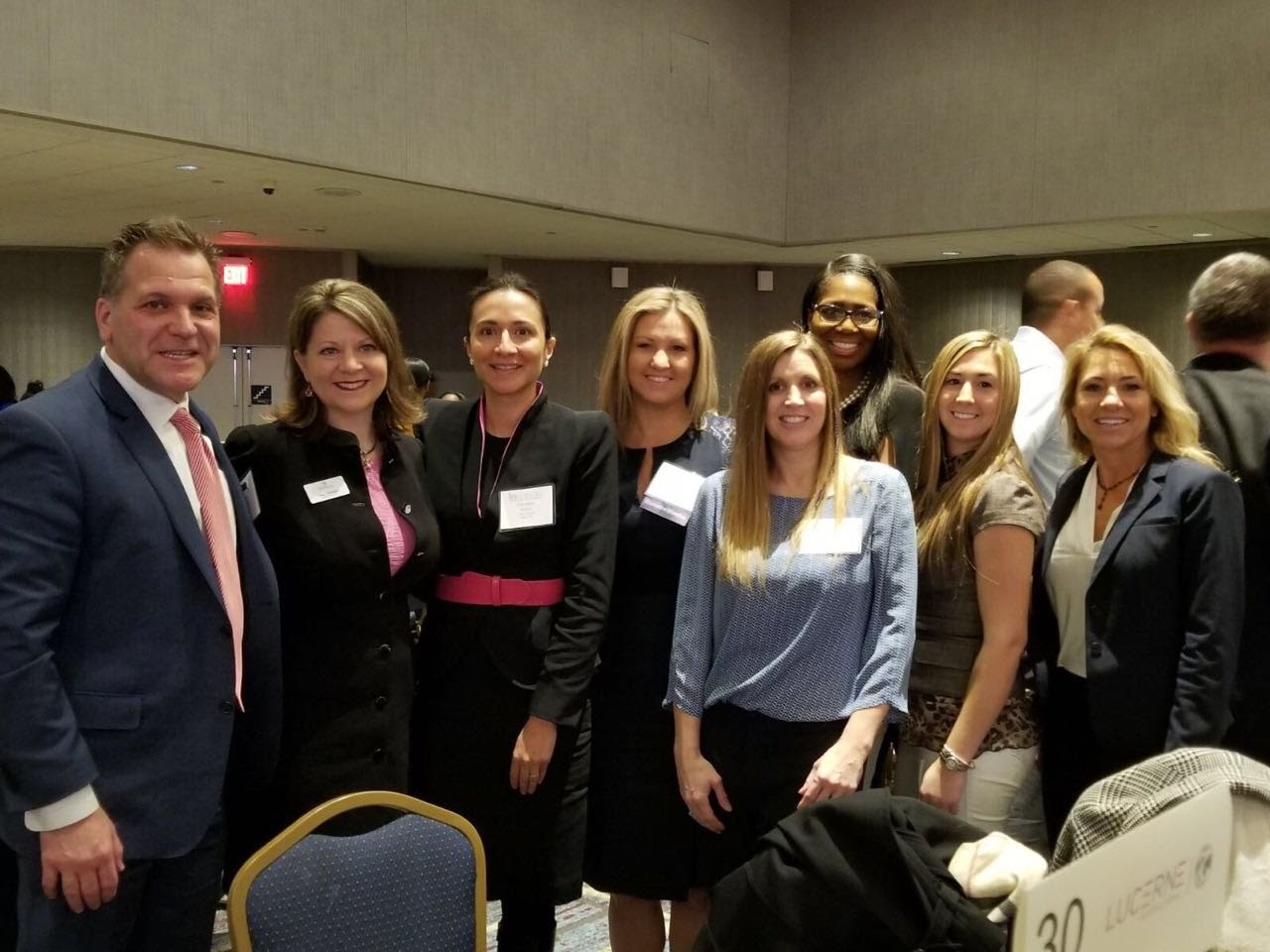 With executives from a Michigan-based Tier 1 supplier Lucerne International at the Detroit Women Association Breakfast, including Mary Buchzeiger, CEO.